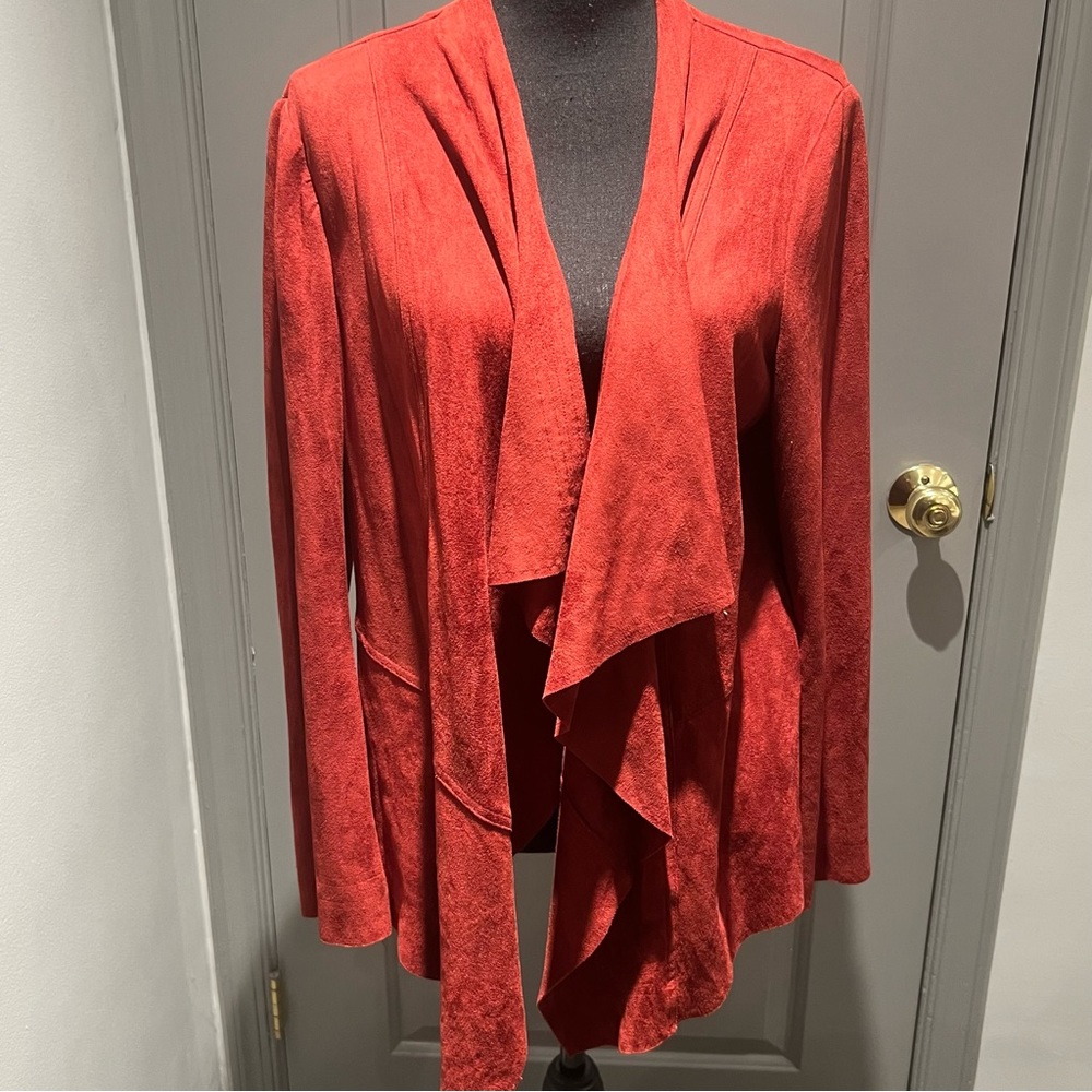 V Cristina Red Drape Jacket